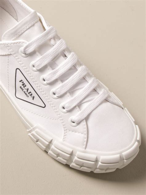 prada rubber toe sneakers|prada canvas and leather sneaker.